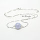 Mini silver necklace with chalcedony 'Star dust' 925 silver. Pendants. Author studio Kamelya - Polina. My Livemaster. Фото №5