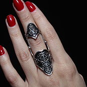 Украшения handmade. Livemaster - original item Ethno motifs ring with blackening in 925 sterling silver GA0001. Handmade.