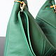 Green Forest Bag made of genuine green leather with a strap. Sacks. Olga'SLuxuryCreation. Online shopping on My Livemaster.  Фото №2