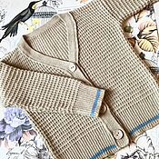 Одежда детская handmade. Livemaster - original item Children`s wool Souffle Jacket V beige. Handmade.