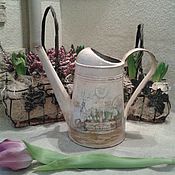 Цветы и флористика handmade. Livemaster - original item Watering can decoupage 