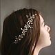 A sprig in gilding in the bride's wedding hairstyle, Comb, St. Petersburg,  Фото №1