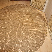 Для дома и интерьера handmade. Livemaster - original item Round jute carpet.. Handmade.