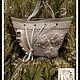 Льняная сумочка с кружевом и цветами, Сумка через плечо, Кострома,  Фото №1