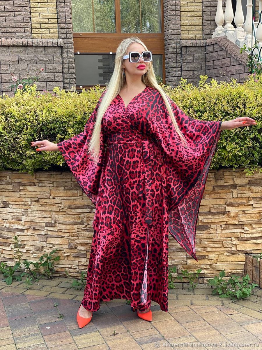 Платье кимоно вечернее на запах в интернет-магазине Ярмарка Мастеров по ...