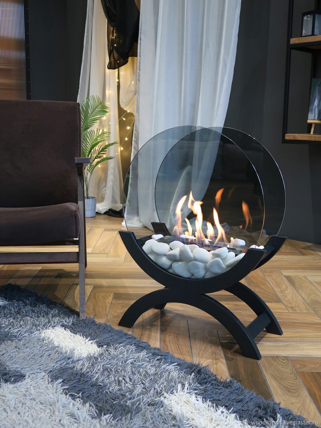 Bio fireplace outdoor Lounge oak "Black oak" купить на Ярмарке