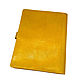 Кожаный блокнот А5, Желтый. Вертикальный. Блокноты. Кожатерия / Leather Terra. Ярмарка Мастеров.  Фото №5