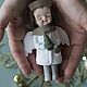 Ёлочная игрушка рождественский  Ангел малыш в ушанке с елочкой. Елочные игрушки. Школа Лепки Петровой Ольги (gulogulo). Ярмарка Мастеров.  Фото №5