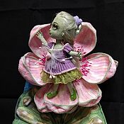 Куклы и игрушки handmade. Livemaster - original item A flower fairy on a lotus flower is on SALE. Handmade.
