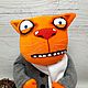 Quiero hablar con poemas! Juguete de peluche gato pelirrojo Washi loshkina. Stuffed Toys. Dingus! Funny cats and other toys. Интернет-магазин Ярмарка Мастеров.  Фото №2