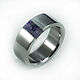 Order Titanium ring with Amethyst. asgdesign. Livemaster. . Rings Фото №3