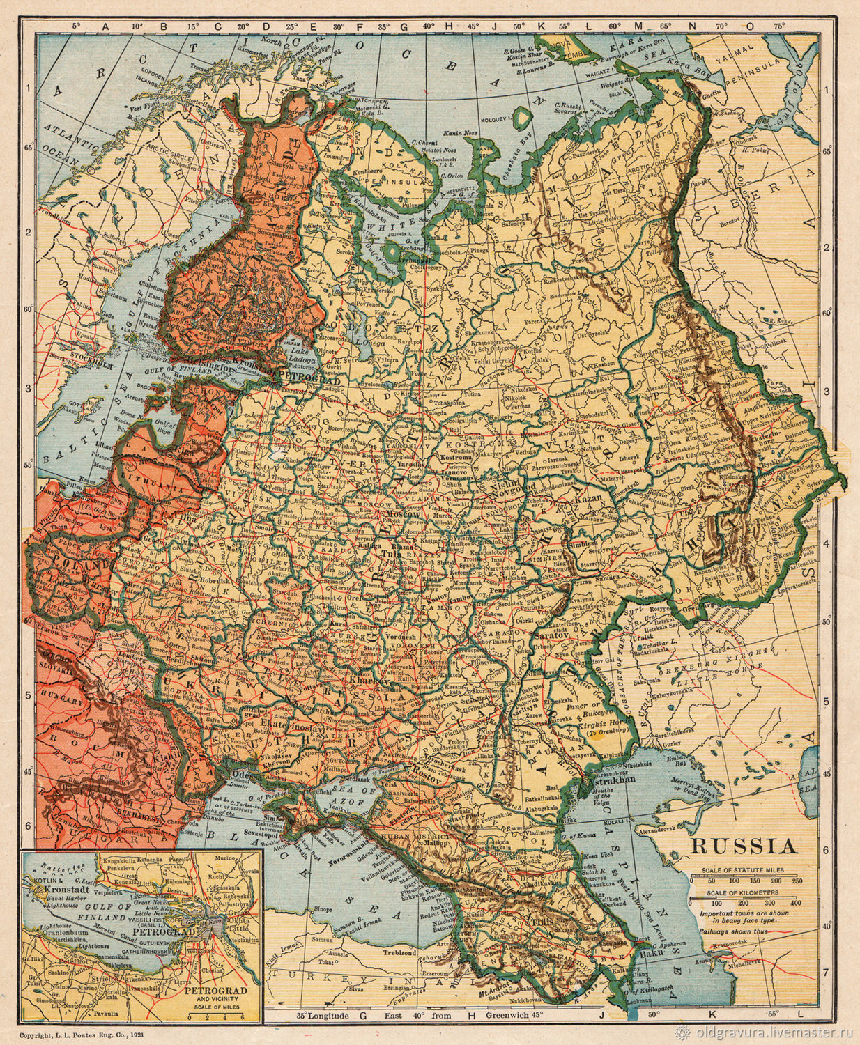 Карта российской империи до 1917 европейская часть