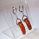 Order Amber Earrings amber Cognac Silver 925 star Vintage USSR. Aleshina. Livemaster. . Vintage earrings Фото №3