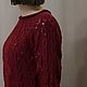 Свитер женский вязаный красивый размер 44-46 интенсивный бордовый. Свитеры. СУНДУК текстиль плед покрывало (sunduk99). Ярмарка Мастеров.  Фото №6