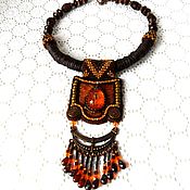 Украшения handmade. Livemaster - original item Necklace: The Goddess Selket. Necklace with a scorpion embedded in resin. Handmade.