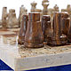 Order Chess made of stone Jasper and Shell 20. H-Present more, than a gift!. Livemaster. . Chess Фото №3