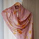 Order Scarf silk 'Ladies ' happiness' ekoprint pink elegant. Artinflat - natural dyeing. Livemaster. . Scarves Фото №3