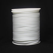 Материалы для творчества handmade. Livemaster - original item Rubber Cord 3mm White 50cm Silicone Cord Hollow for Necklace. Handmade.
