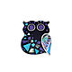 Brooch Owl. Unique handmade brooch with natural stones. Brooches. ARIEL - MOSAIC. My Livemaster. Фото №4