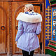 Parka-vest in blue with natural Fox fur. Parkas jacket. milan-parki. Online shopping on My Livemaster.  Фото №2