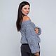 Order Grey sweater for women. SHAPAR - knitting clothes. Livemaster. . Sweaters Фото №3