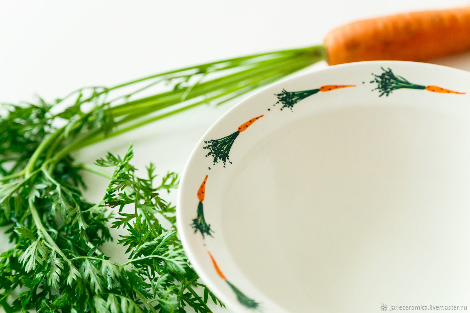 Дружные морковки ) Глубокая тарелка, керамика ручной работы – заказать .
