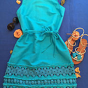 Cotton swimsuit Turquoise