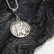 Украшения handmade. Livemaster - original item Men`s-women`s medallion with Tigranes Magnum in silver HH0073. Handmade.