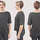Grey melange t-shirt with a little down. Jumpers. Yana Levashova Fashion. My Livemaster. Фото №5