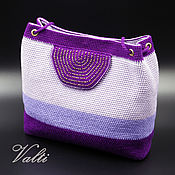 Сумки и аксессуары handmade. Livemaster - original item Shoulder bag: lilac with beads. Handmade.
