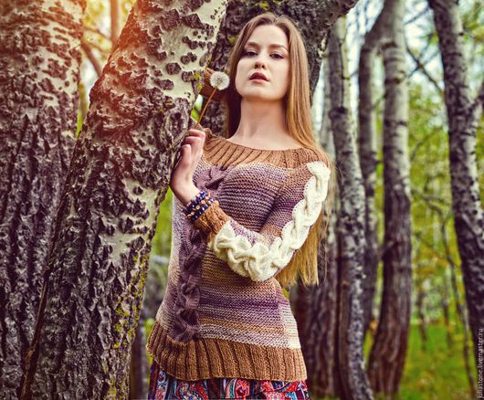Свитер женский с косами купить доставка