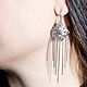 Earrings Filigree Long Hanging 925 Sterling Silver APS0017, Tassel earrings, Yerevan,  Фото №1