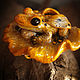 Mini brooch (3 cm) with frog 'Winged Radiant'. Brooches. legendavincento. My Livemaster. Фото №6