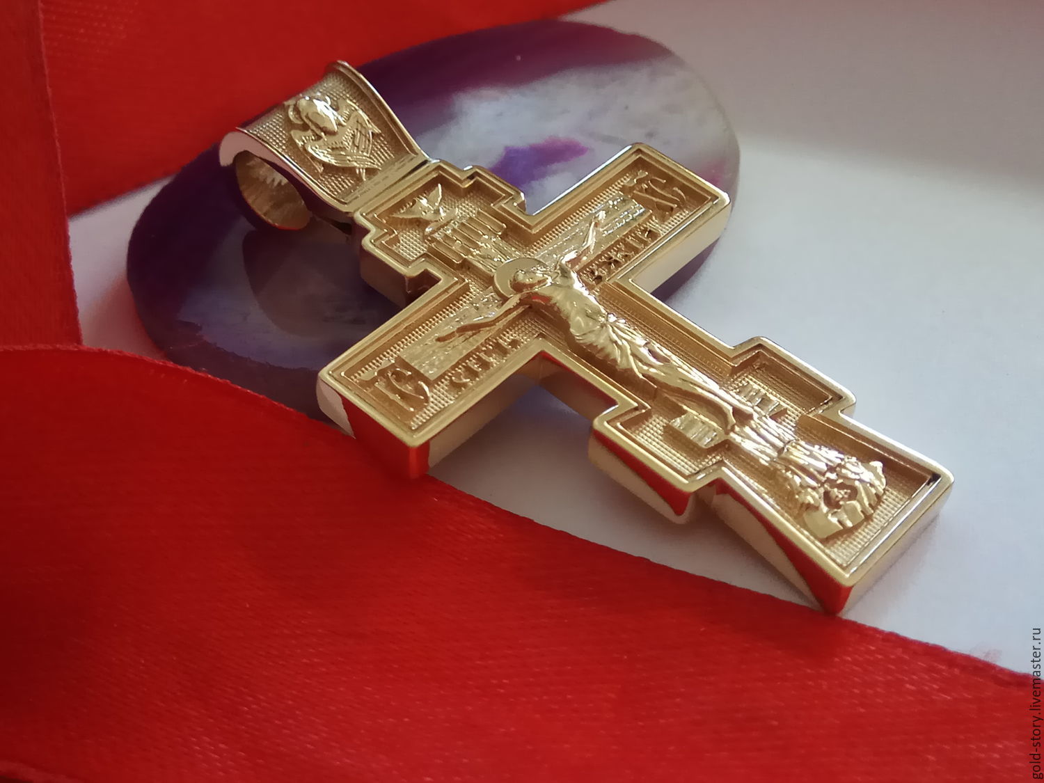 Крест православный золотой в интернет-магазине Ярмарка Мастеров по цене74900 ₽ – D9KL1RU