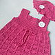 Crochet dress for baby girl 'Pink with flower', Childrens Dress, Zavitinsk,  Фото №1