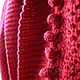 Заказать  женский кардиган вязаный красного цвета. Ната Онипченко      CUTE-KNIT. Ярмарка Мастеров. . Кардиганы Фото №3