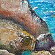  ' Seascape. Crimea' miniature in oil. Pictures. flamemilady. My Livemaster. Фото №4