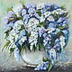 Painting Flowers in a vase still Life with flowers oil Delicate lilac, Pictures, Moscow,  Фото №1