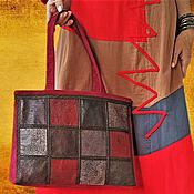 Сумки и аксессуары handmade. Livemaster - original item Bordeaux tote, large women`s bag, shopper red, 185. Handmade.
