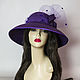 Women's felt hat purple, Hats1, Moscow,  Фото №1