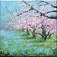 Цветущий сад картина, весенний пейзаж, яблоневый сад, Картины, Москва,  Фото №1