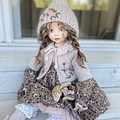 Коллекционная, интерьерная,текстильная кукла