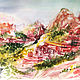 Diptych, paintings with mountains-watercolor paintings. Pictures. Annet Loginova. Online shopping on My Livemaster.  Фото №2