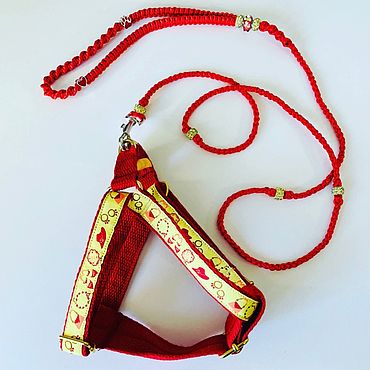 Зоотовары ручной работы. Ярмарка Мастеров - ручная работа Шлейка , поводок. Handmade.