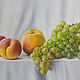 Painting 'Peaches and grapes' 24h45 cm, Pictures, Rostov-on-Don,  Фото №1