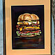  Burger with nuggets. Original. Pictures. Valeria Akulova ART. My Livemaster. Фото №6