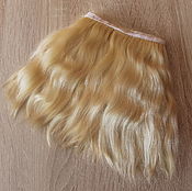 Материалы для творчества handmade. Livemaster - original item Mohair tress of straight hair, (wheat) (for dolls). Handmade.