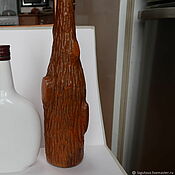 Винтаж: Старинная ваза.на ножке с гравировкой высота 18 см