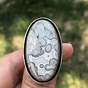 Украшения handmade. Livemaster - original item Exclusive ring with Mexican lace agate. Handmade.