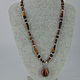 Order Necklace with a pendant made of tiger's eye stones ' Compliment'. Magic box. Livemaster. . Necklace Фото №3